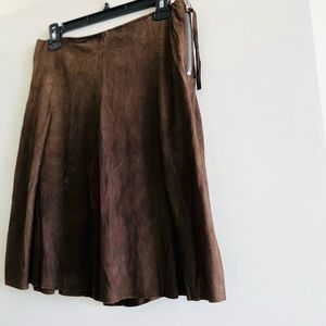 Joseph mocha suede skirt
